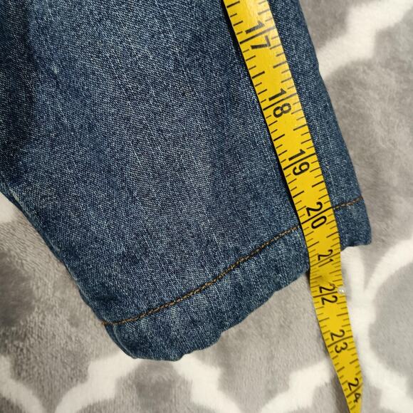 Limited Too Jacket Girls 10 Blue Denim Hooded Quilted Lined Zip Button Pockets - Picture 9 of 10